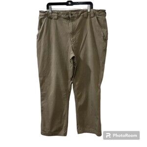 Duluth Trading Flex Fire Hose Khaki Carpenter Cargo Work Pants Size 44 x 30